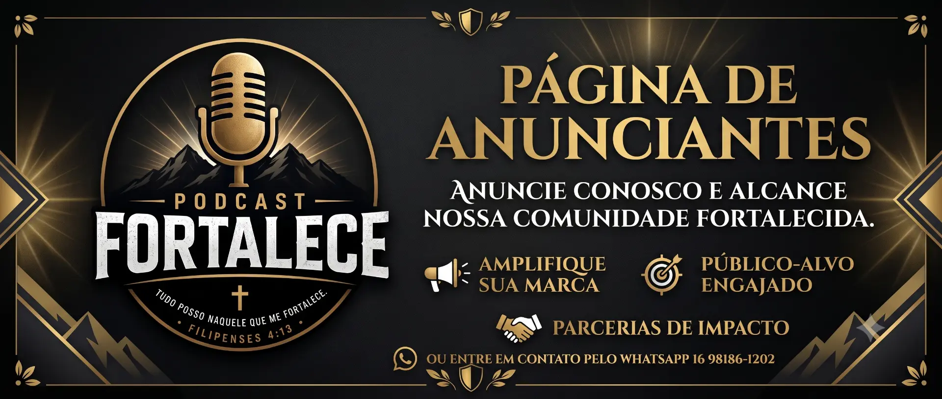 Página de Anunciantes — Podcast Fortalece